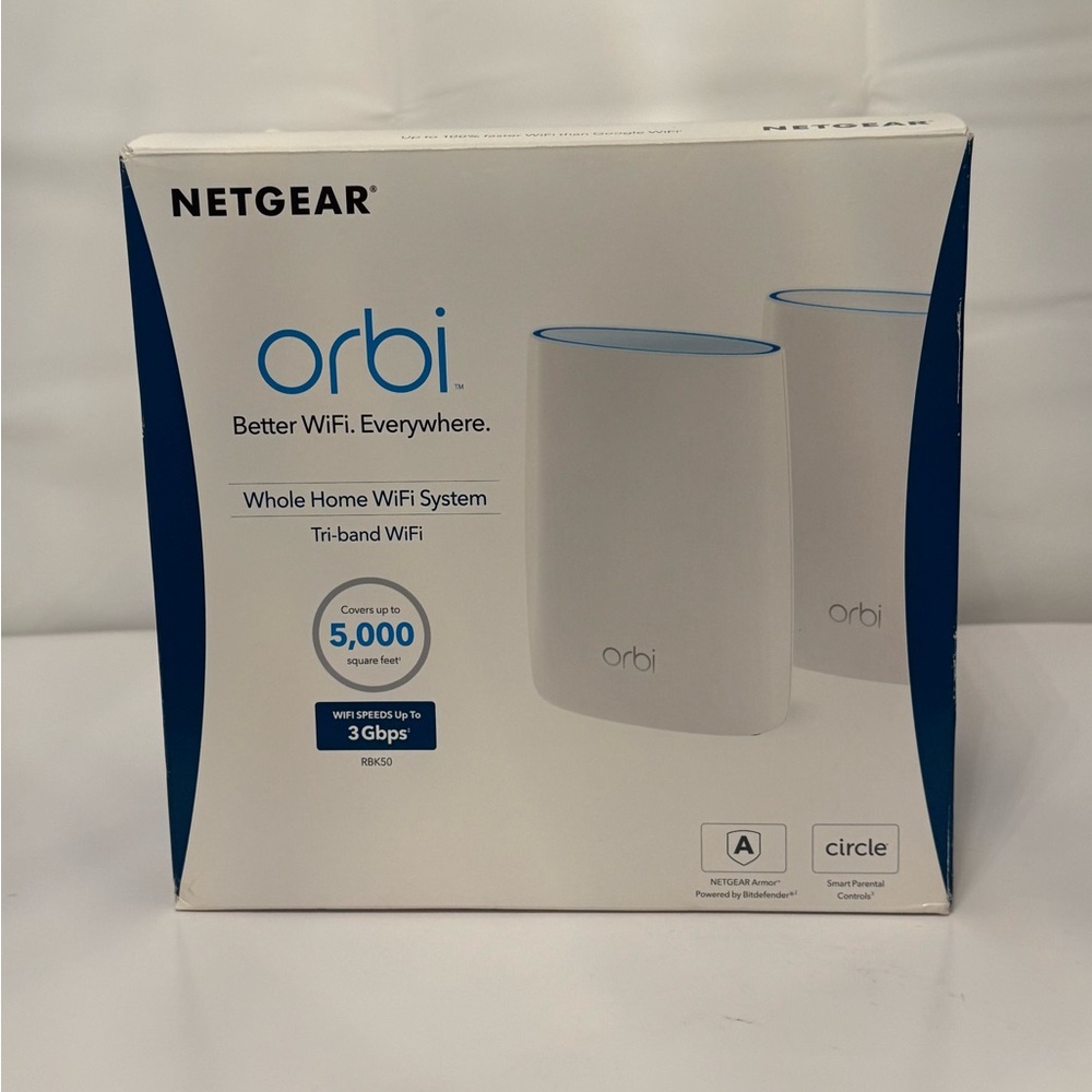 Netgear Orbi WiFi System with Blue Accents